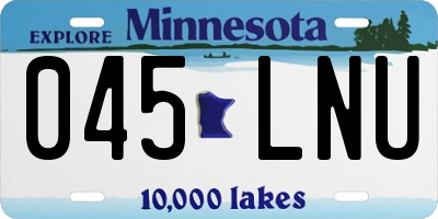 MN license plate 045LNU