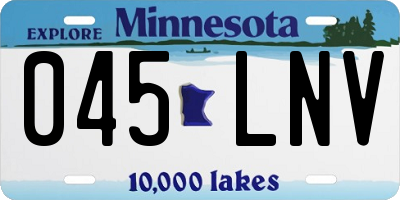 MN license plate 045LNV