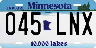 MN license plate 045LNX
