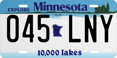 MN license plate 045LNY