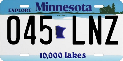 MN license plate 045LNZ
