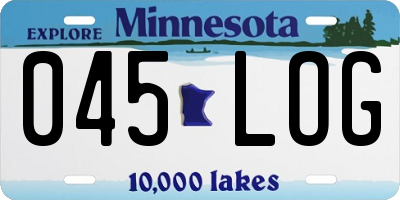 MN license plate 045LOG
