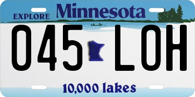 MN license plate 045LOH