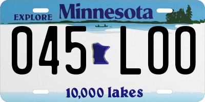 MN license plate 045LOO