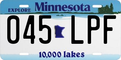 MN license plate 045LPF