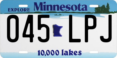 MN license plate 045LPJ