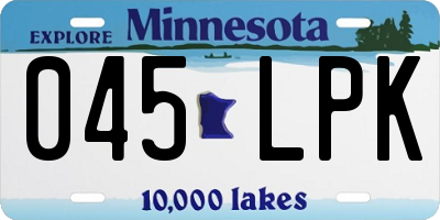 MN license plate 045LPK