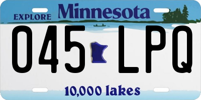 MN license plate 045LPQ