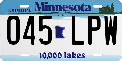 MN license plate 045LPW