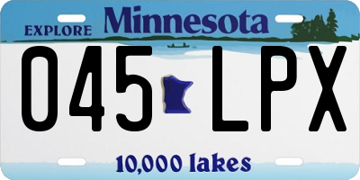 MN license plate 045LPX