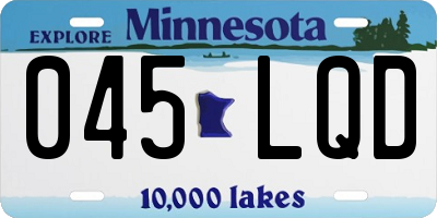 MN license plate 045LQD