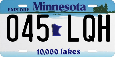 MN license plate 045LQH