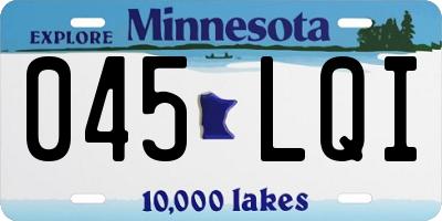 MN license plate 045LQI