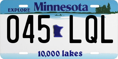 MN license plate 045LQL