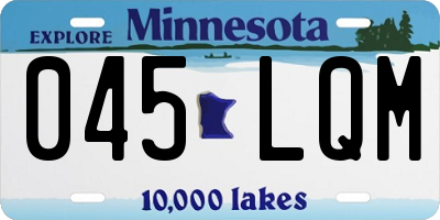 MN license plate 045LQM