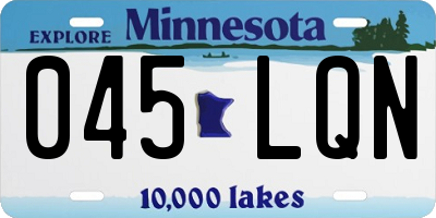 MN license plate 045LQN
