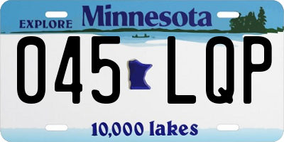 MN license plate 045LQP