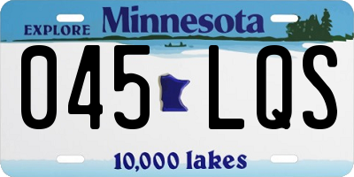 MN license plate 045LQS