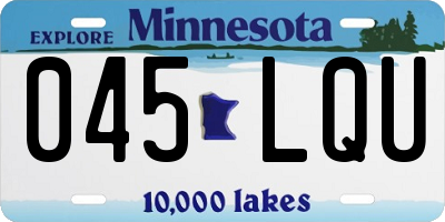 MN license plate 045LQU