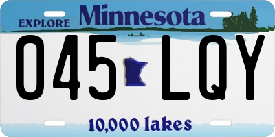 MN license plate 045LQY