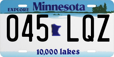 MN license plate 045LQZ
