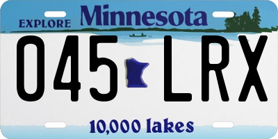 MN license plate 045LRX