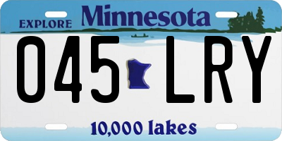 MN license plate 045LRY