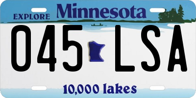 MN license plate 045LSA