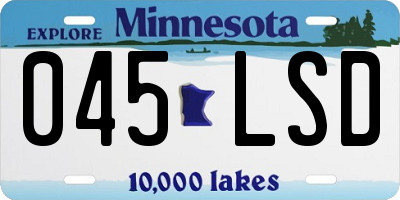 MN license plate 045LSD