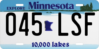 MN license plate 045LSF