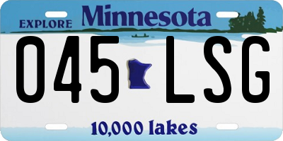 MN license plate 045LSG