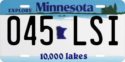 MN license plate 045LSI