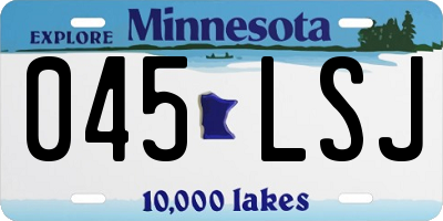 MN license plate 045LSJ
