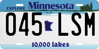 MN license plate 045LSM