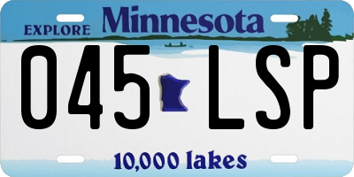 MN license plate 045LSP