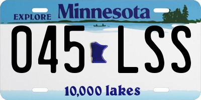 MN license plate 045LSS