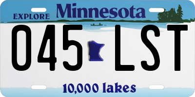 MN license plate 045LST