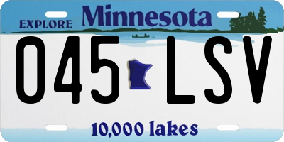 MN license plate 045LSV