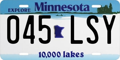 MN license plate 045LSY
