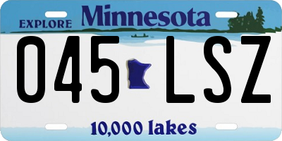 MN license plate 045LSZ