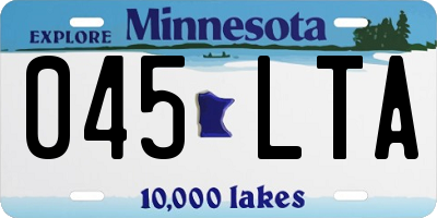 MN license plate 045LTA