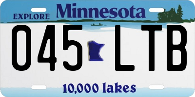 MN license plate 045LTB