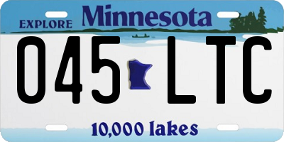 MN license plate 045LTC