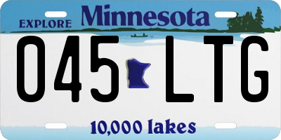 MN license plate 045LTG