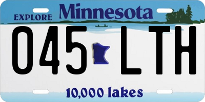 MN license plate 045LTH