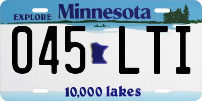 MN license plate 045LTI