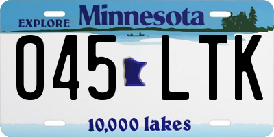 MN license plate 045LTK