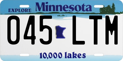 MN license plate 045LTM