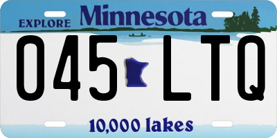 MN license plate 045LTQ