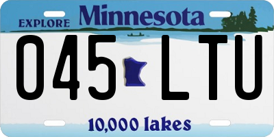 MN license plate 045LTU